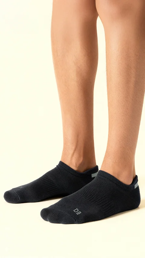 Aloe-Soft Below Ankle Socks Spark Black, Path Black, Snake Black