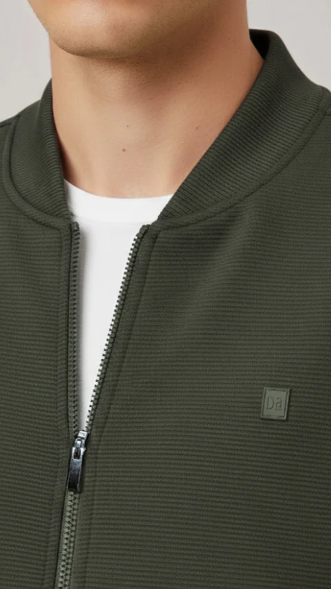 ReNEWd Ottoman Bomber Jacket Jungle Green