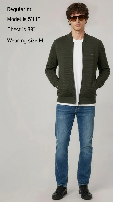 ReNEWd Ottoman Bomber Jacket Jungle Green