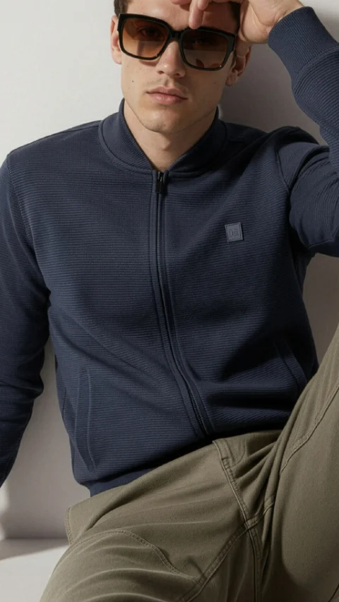 ReNEWd Ottoman Bomber Jacket Nomad Navy