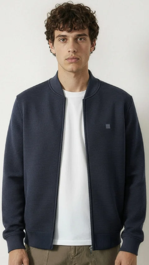 ReNEWd Ottoman Bomber Jacket Nomad Navy