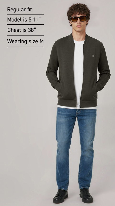 ReNEWd Ottoman Bomber Jacket Jungle Green