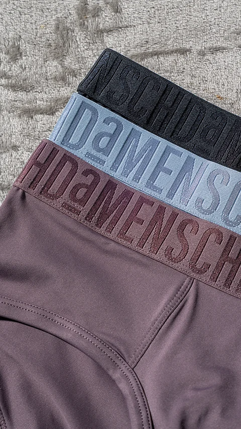 Premium Solid Brief Virtual Pack of 3 White, Agate Blue, Sapphire Purple, Opal Black XL