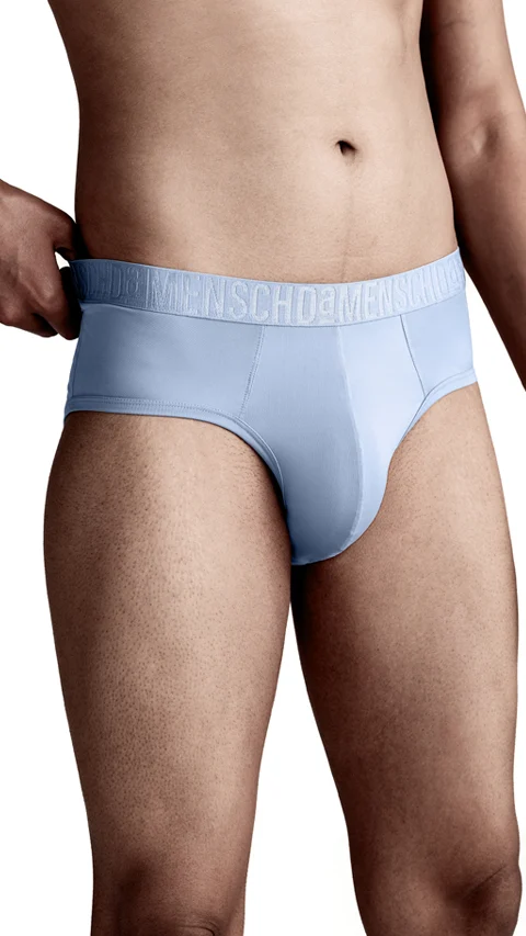 Premium Solid Brief Virtual Pack of 3 White, Agate Blue, Sapphire Purple, Opal Black XL