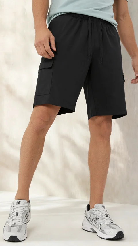 Araam Cargo Shorts Midnight Black