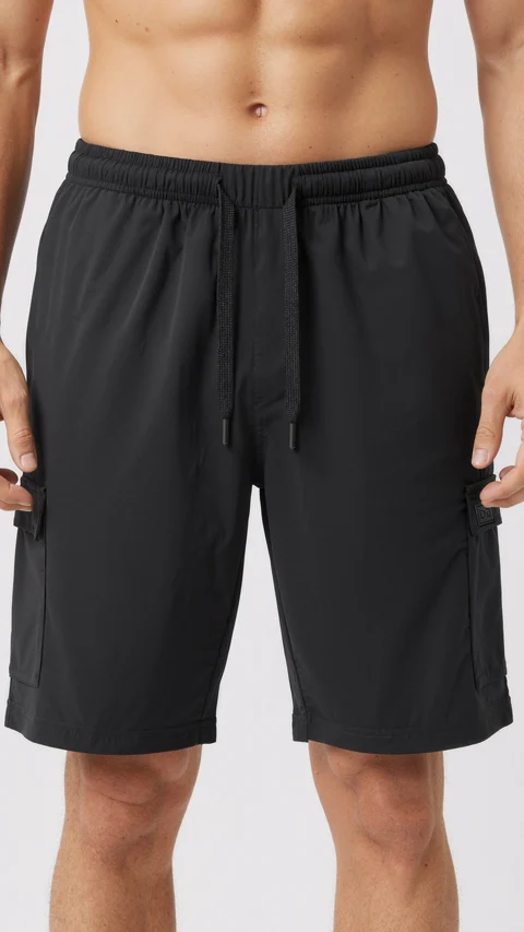 Araam Cargo Shorts Midnight Black