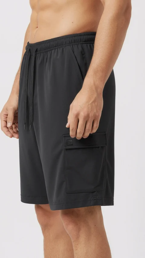 Araam Cargo Shorts Midnight Black