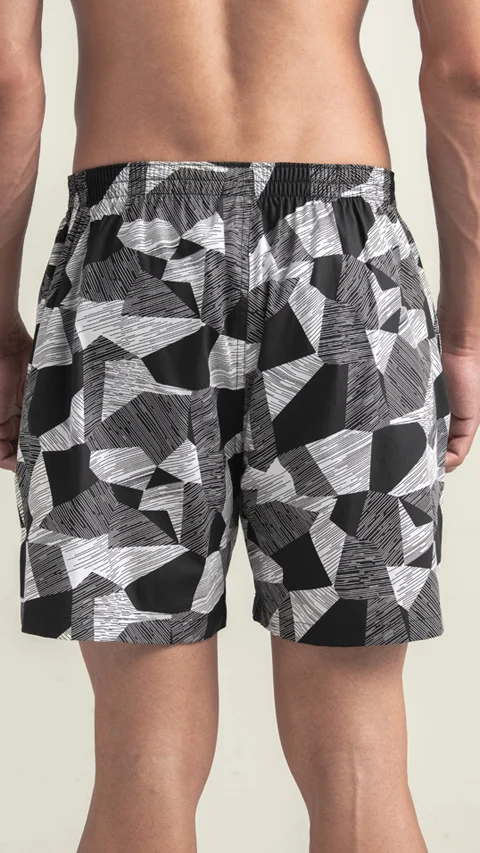 BREEEZE Ultra-light Boxer Shorts Black Puzzle