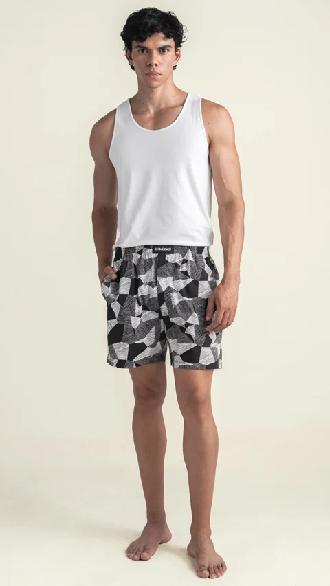 BREEEZE Ultra-light Boxer Shorts Black Puzzle