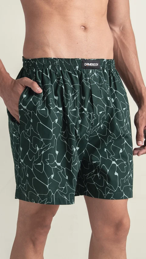 BREEEZE Ultra-light Boxer Shorts Crackle Green
