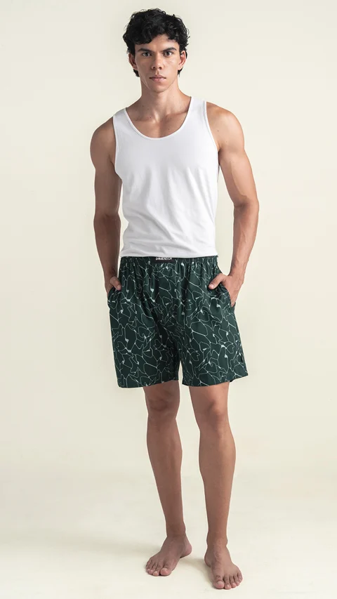BREEEZE Ultra-light Boxer Shorts Crackle Green