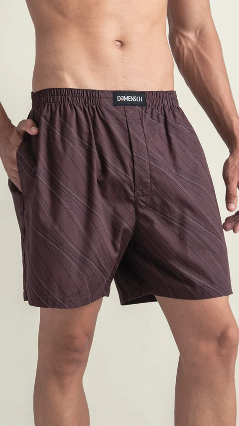 BREEEZE Ultra-light Boxer Shorts Plum Waves