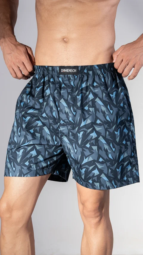 BREEEZE Ultra-light Boxer Shorts Spikey Black/Blue