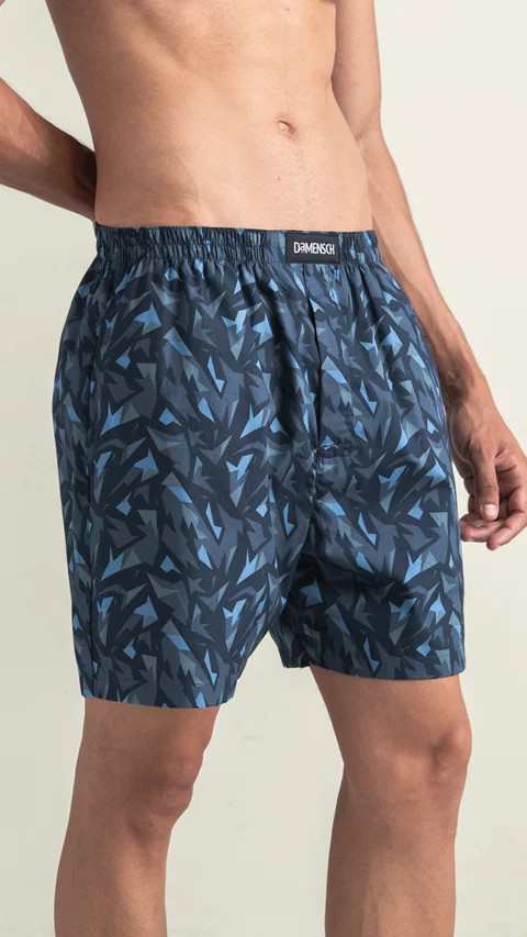 BREEEZE Ultra-light Boxer Shorts Spikey Black/Blue