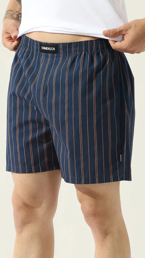 BREEEZE Ultra-light Boxer Shorts Striped Blue