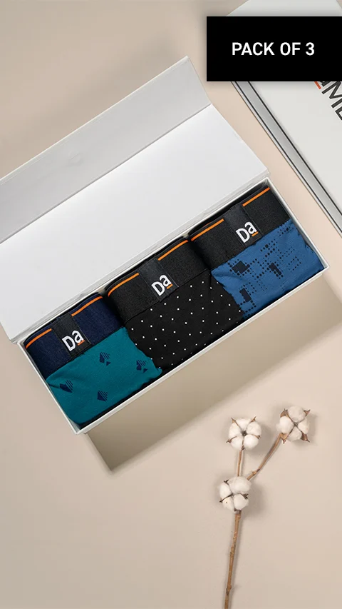 The Long Weekender Deo-Cotton Briefs Box-C (Pack of 3)