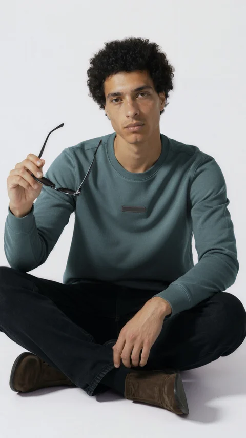 ReNEWd Classic Sweatshirts Wave Blue