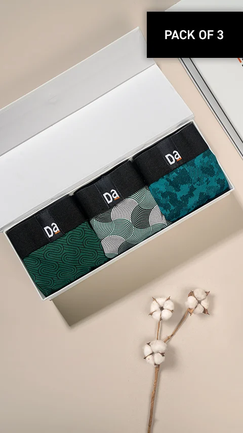 The Long Weekender Deo-Cotton Trunks Box-D (Set of 3)