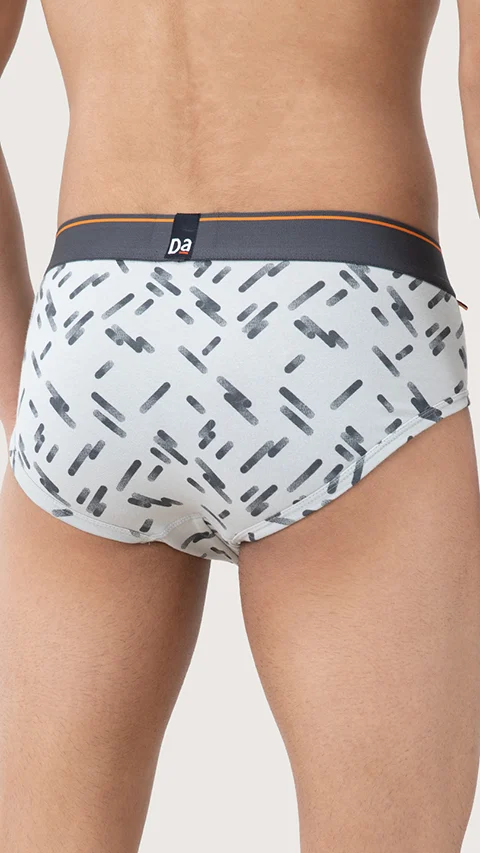 Deo-Cotton Brief- Stroke Grey