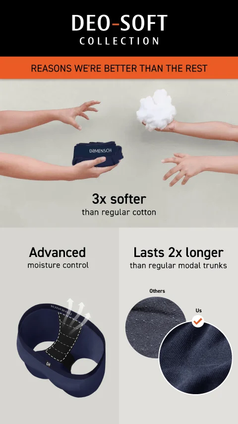 Deo-Soft Boxer Briefs Hybrid Grey