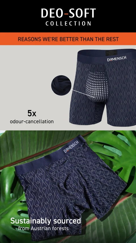 Deo-Soft Boxer Briefs Hybrid Grey