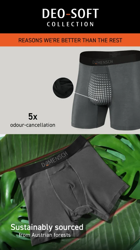 Deo-Soft Boxer Briefs Potent Purple