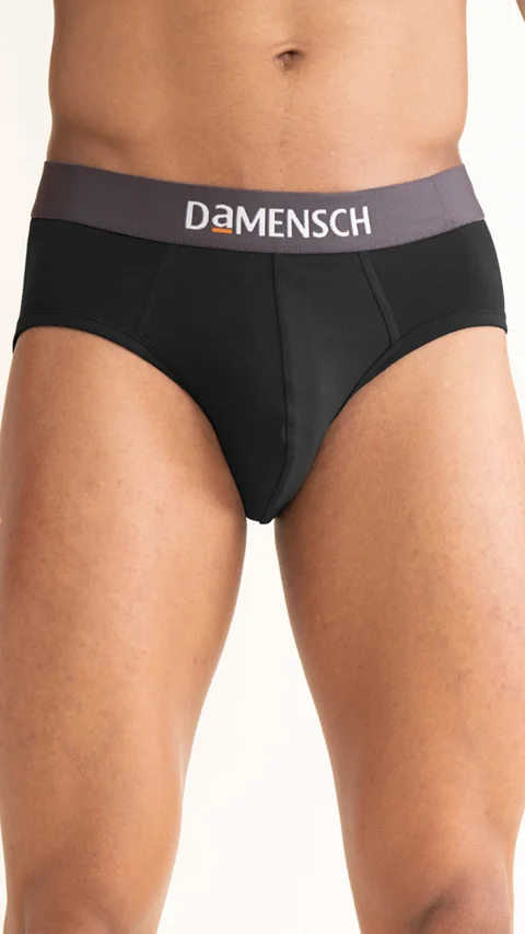 Value Deal Deo-Cotton Briefs- Brick Black, Hazy Black