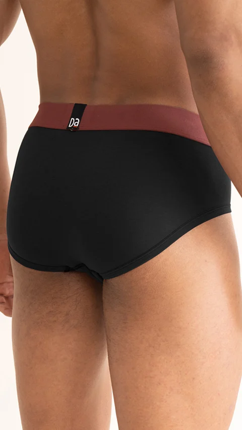 Value Deal Deo-Cotton Briefs- Brick Black, Hazy Black
