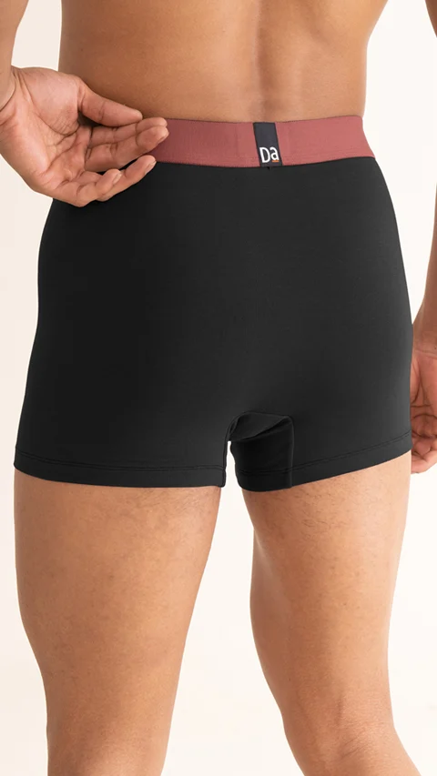 Value Deal Deo-Cotton Trunks- Brick Black, Hazy Black