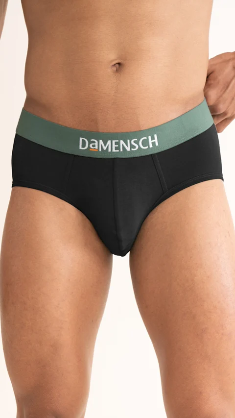 Value Deal Deo-Cotton Briefs- Hazy Black, Ivy Black