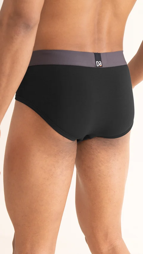 Value Deal Deo-Cotton Briefs- Hazy Black, Ivy Black