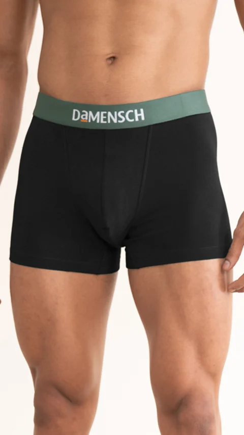 Value Deal Deo-Cotton Trunks- Hazy Black, Ivy Black