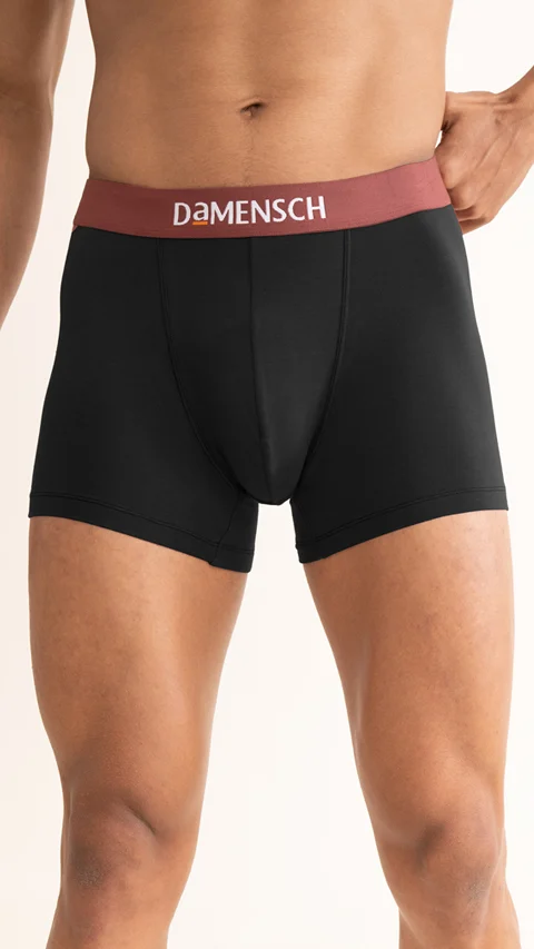 Value Deal Deo-Cotton Trunks- Ivy Black, Brick Black
