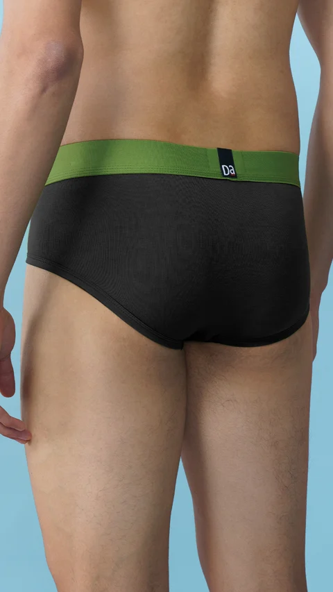 Value-Deal Deo-Soft Briefs - Moss Black, Ocean Black