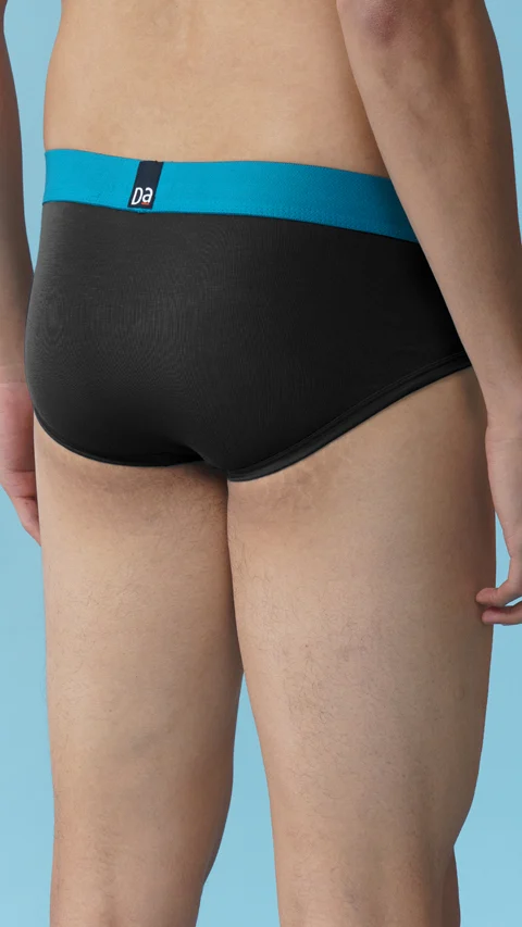 Value-Deal Deo-Soft Briefs - Ocean Black, Flame Black