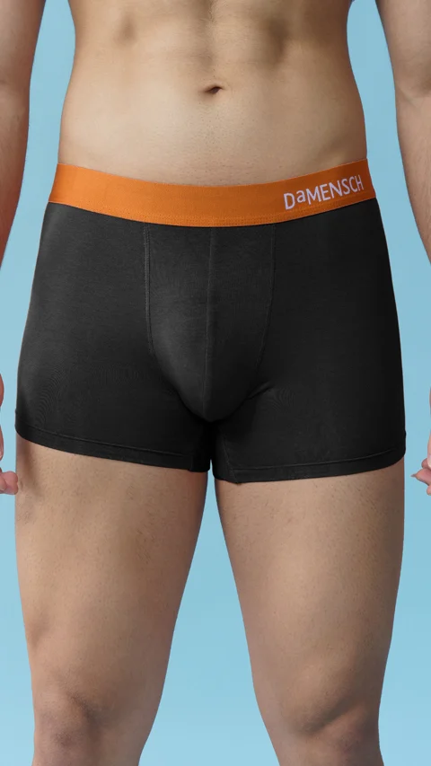 Value-Deal Deo-Soft Trunks - Ocean Black, Flame Black