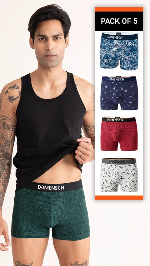 Deo-Cotton Trunks Forest Biome, Soft Chambray, Blue Buzz, Wine Grid Game, Stroke Grey