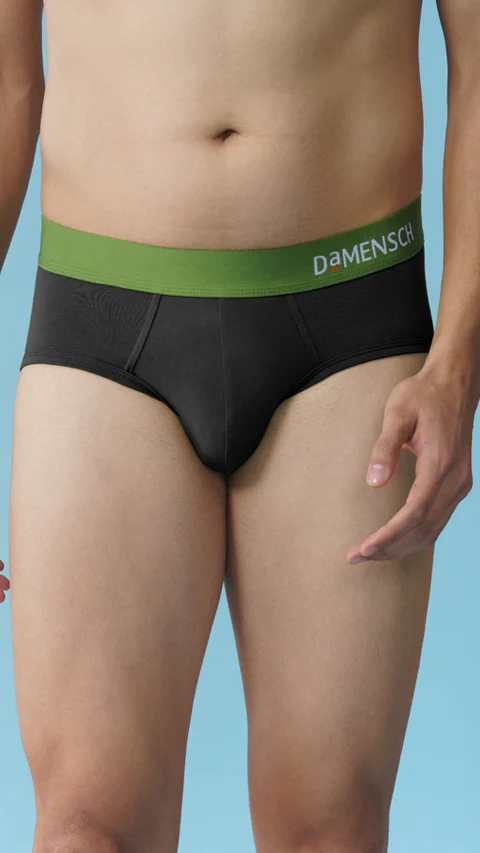 Value-Deal Deo-Soft Briefs - Flame Black, Moss Black, Ocean Black