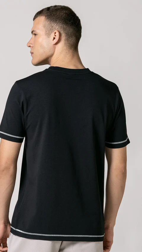 Fluid Tees Contrast Jet Black