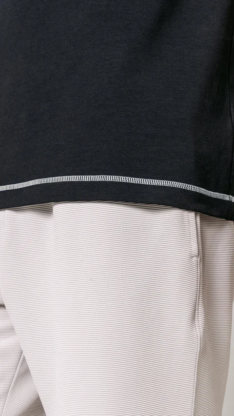 Fluid Tees Contrast Jet Black