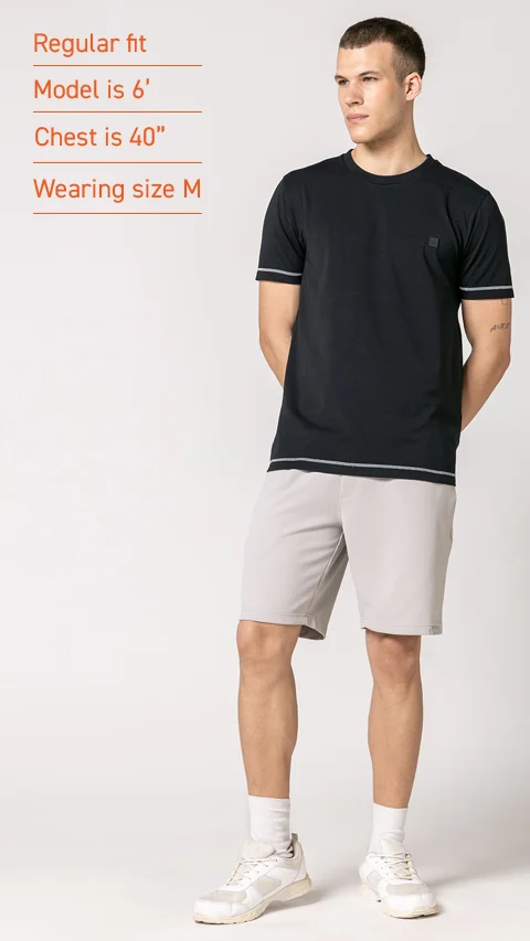 Fluid Tees Contrast Jet Black