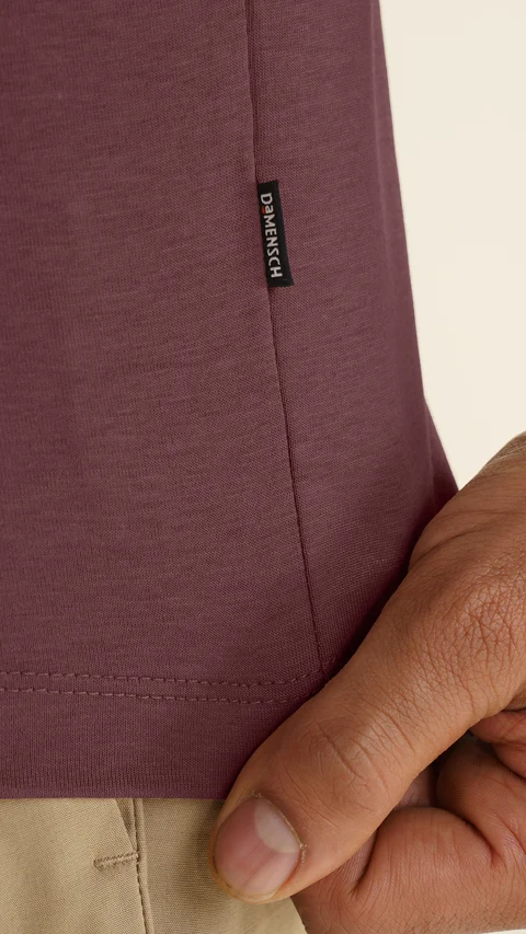 Breeeze Ultra-Light Solid T-Shirt Dark Wine