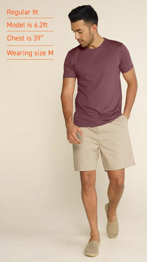 Breeeze Ultra-Light Solid T-Shirt Dark Wine