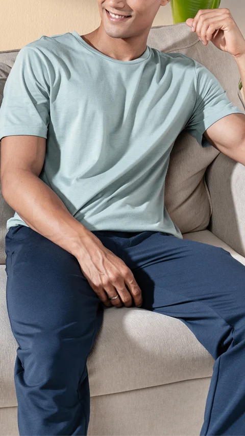 Breeeze Ultra-Light Solid T-Shirt Dream Blue