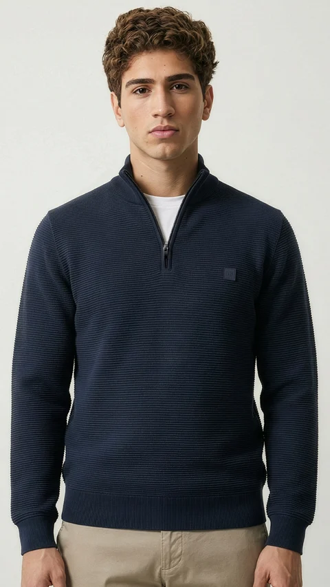 ReNEWd Ottoman Half-Zip Sweatshirts Nomad Navy