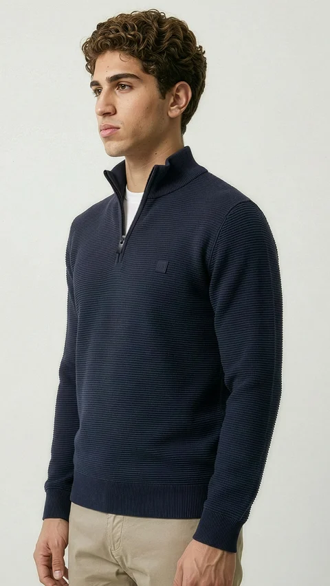 ReNEWd Ottoman Half-Zip Sweatshirts Nomad Navy