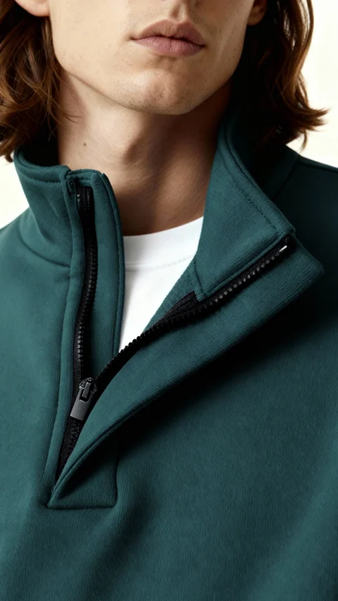 ReNEWd High-Neck Sweatshirts Marine Teal