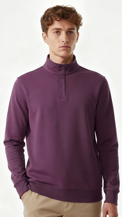 ReNEWd High-Neck Sweatshirts Misty Plum
