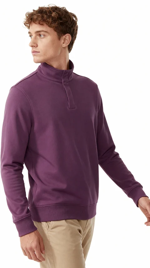 ReNEWd High-Neck Sweatshirts Misty Plum