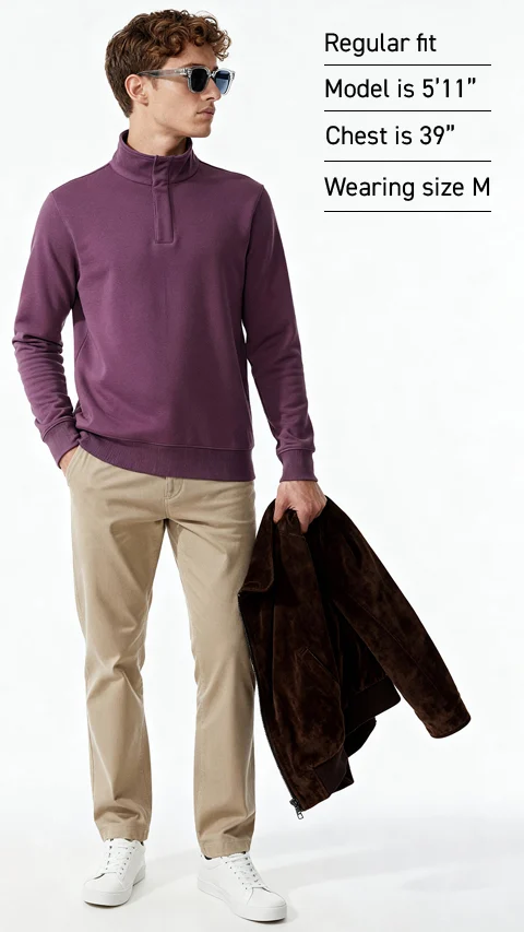 ReNEWd High-Neck Sweatshirts Misty Plum